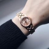 Marc Jacobs Dinky Rose Gold Dial Rose Gold Steel Strap Watch for Women - MBM3200 Authentic Buy Shop Now