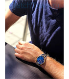 Emporio Armani Classic Quartz Blue Dial Two Tone Steel Strap Watch For Men - AR1868 Authentic Buy Shop Now