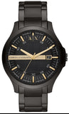 Armani Exchange Hampton Chronograph Black Dial Black Steel Strap Watch For Men - AX2150 Authentic Buy Shop Now
