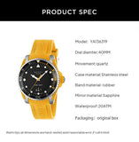 Gucci Dive Black Dial Yellow Rubber Strap Watch For Men - YA136319 Authentic Buy Shop Now