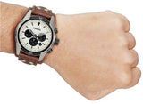 Fossil Coachman Chronograph White Dial Brown Leather Strap Watch for Men - CH2890 Authentic Buy Shop Now