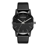 Calvin Klein City Quartz Black Dial Black Leather Strap Watch for Men - K2G2G4C1 Authentic Buy Shop Now