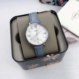 Fossil Jacqueline White Dial Light Blue Leather Strap Watch for Women - ES3821 Authentic Buy Shop Now