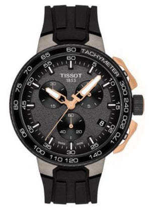 Tissot T Race Cycling Chronograph Black Dial Black Rubber Strap Watch For Men - T111.417.37.441.07 Authentic Buy Shop Now