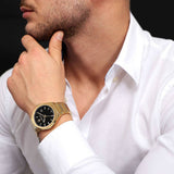 Maserati Stile Black Dial Gold Steel Strap Watch For Men - R8853142004 Authentic Buy Shop Now