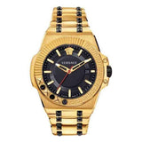 Versace Chain Reaction Quartz Black Dial Two Tone Steel Strap Watch for Men - VEDY00619 Authentic Buy Shop Now