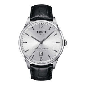 Tissot Chemin Des Tourelles Powermatic 80 Silver Dial Black Leather Strap Watch For Men - T099.407.16.037.00 Authentic Buy Shop Now