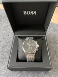 Hugo Boss Companion Black Dial Silver Steel Strap Watch for Men - 1513652 Authentic Buy Shop Now