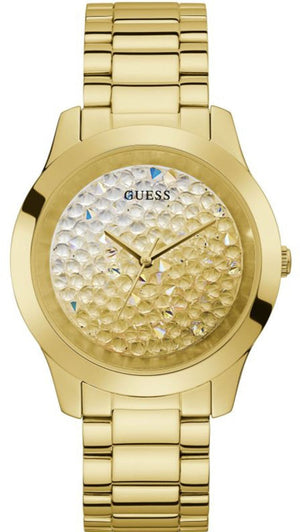 Guess Crush Gold Dial Gold Steel Strap Watch For Women - GW0020L2 Authentic Buy Shop Now