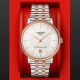 Tissot Carson Premium Powermatic 80 White Dial Two Tone Steel Strap Watch For Men - T122.407.22.031.01 Authentic Buy Shop Now