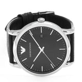 Emporio Armani Luigi Quartz Black Dial Black Leather Strap Watch For Men - AR2500 Authentic Buy Shop Now