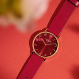 Coach Perry Red Dial Red Leather Strap Watch for Women - 14503722 Authentic Buy Shop Now