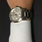 Burberry The City White Dial Silver Steel Strap Watch for Men - BU9750 Authentic Buy Shop Now