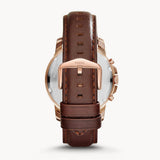 Fossil Grant Chronograph White Dial Brown Leather Strap Watch for Men - FS4991 Authentic Buy Shop Now