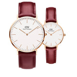 Daniel Wellington Classic Suffolk White Dial Brown Leather Strap Watch For Women - DW00100120 Authentic Buy Shop Now