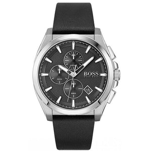 Hugo Boss Grandmaster Chronograph Black Dial Black Leather Strap Watch for Men - 1513881 Authentic Buy Shop Now