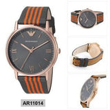Emporio Armani Kappa Quartz Grey Dial Two Tone Nylon Strap Watch For Men - AR11014 Authentic Buy Shop Now