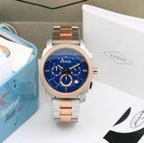 Fossil Machine Blue Dial Two Tone Steel Strap Watch for Men - FS5037 Authentic Buy Shop Now