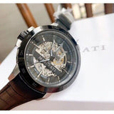 Maserati Automatic Black Dial Black Leather Strap Watch For Men - R8821119007 Authentic Buy Shop Now