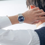 Citizen Eco Drive Blue Dial Silver Steel Strap Watch For Men - BM7250-56L Authentic Buy Shop Now