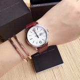 Marc Jacobs Fergus White Dial Brown Leather Strap Watch for Women - MBM8649 Authentic Buy Shop Now