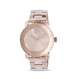 Movado Bold Rose Gold Dial Two Tone Steel Strap Watch for Women - 3600639 Authentic Buy Shop Now