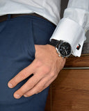 Hugo Boss Champion Black Dial Black Leather Strap Watch for Men - 1513816 Authentic Buy Shop Now