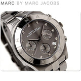 Marc Jacobs Blade Chronograph Black Dial Black Steel Strap Watch for Women - MBM3103 Authentic Buy Shop Now