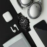 Fossil Neutra Chronograph Black Dial Black Steel Strap Watch for Men - FS5474 Authentic Buy Shop Now