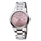 Burberry The City Pink Dial Silver Steel Strap Watch for Women - BU9124 Authentic Buy Shop Now