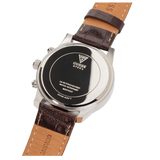 Guess Exec Chronograph White Dial Brown Leather Strap Watch For Men - W0076G2 Authentic Buy Shop Now