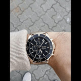 Hugo Boss Ocean Edition Black Dial Gold Mesh Bracelet Watch for Men - 1513703 Authentic Buy Shop Now