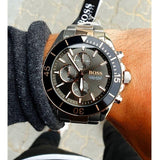 Hugo Boss Ocean Edition Black Dial Two Tone Steel Strap Watch for Men - 1513705 Authentic Buy Shop Now