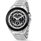 Maserati Traguardo Chronograph Black Dial Silver Steel Strap Watch For Men - R8873612059 Authentic Buy Shop Now