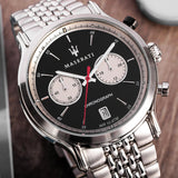 Maserati Legend Chronograph Black Dial Stainless Steel Watch For Men - R8873638001 Authentic Buy Shop Now