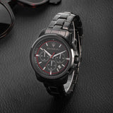 Maserati Successo 44mm Black Dial Black Steel Strap Watch For Men - R8873621014 Authentic Buy Shop Now