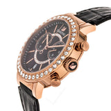 Swarovski Citra Sphere Chronograph Black Dial Black Leather Strap Watch for Women - 5055209 Authentic Buy Shop Now