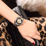 Versace Shadov Quartz Silver Dial Snakeskin Green Leather Strap Watch for Women - VEBM00718 Authentic Buy Shop Now