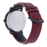 Versace V-Circle Manifesto Black Dial Maroon Leather Strap Watch for Men - VBQ040017 Authentic Buy Shop Now