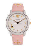 Versace Audrey Quartz White Dial Pink Leather Strap Watch for Women - VELR00119 Authentic Buy Shop Now