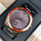 Emporio Armani Sigma Quartz Grey Dial Grey Steel Strap Watch For Men - AR11178 Authentic Buy Shop Now