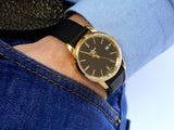 Tissot T Classic Dream Black Dial Black Leather Strap Watch for Men - T033.410.36.051.01 Authentic Buy Shop Now