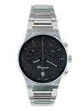 Salvatore Ferragamo Sapphire Chrono Black Dial Silver Steel Strap Watch for Men - SFME00321 Authentic Buy Shop Now