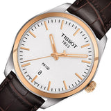Tissot T Classic PR 100 Quartz White Dial Brown Leather Strap Watch for Men - T101.410.26.031.00 Authentic Buy Shop Now