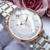 Movado 1881 Automatic Silver Dial Two Tone Steel Strap Watch For Men - 607063 Authentic Buy Shop Now