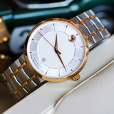 Movado 1881 Automatic Silver Dial Two Tone Steel Strap Watch For Men - 607063 Authentic Buy Shop Now