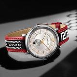 Versace V Circle Silver Dial Two Tone Leather Strap Watch for Men - VEBQ01319 Authentic Buy Shop Now