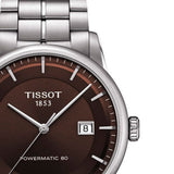Tissot Luxury Powermatic 80 Brown Dial Silver Steel Strap Watch For Men - T086.407.11.291.00 Authentic Buy Shop Now