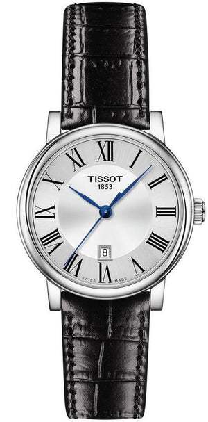 Tissot Carson Premium Silver Dial Black Leather Strap Watch For Men - T122.410.16.033.00 Authentic Buy Shop Now