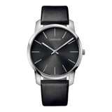 Calvin Klein City Grey Dial Black Leather Strap Watch For Men - K2G21107 Authentic Buy Shop Now